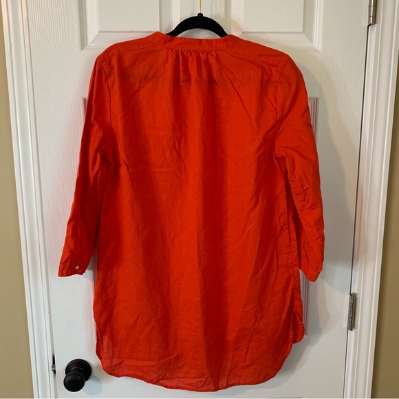 J. Crew Vibrant Red Linen-Cotton Blend Tunic Dress, size S - Picture 7 of 8